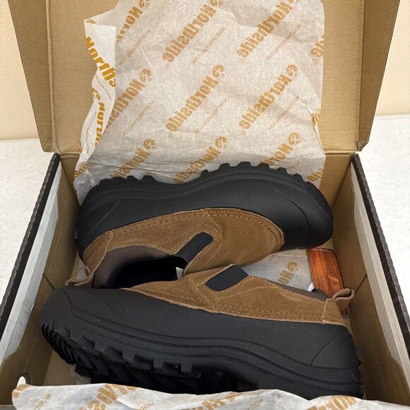 Northside Dawson Shoes Mens Size 10 Brown Polar Suede Slip-On Insulated - Picture 11 of 11